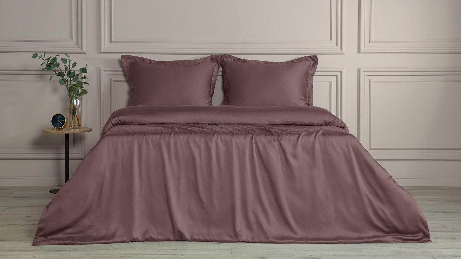Постельное белье Comfort Solid Tencel, цвет: Макиато (евро) 200x220, без простыни
