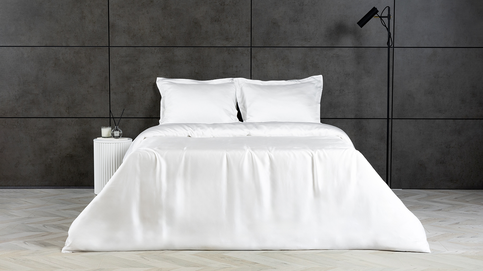 Постельное белье Comfort Solid Tencel, цвет: Белый (евро) 200x220, без простыни