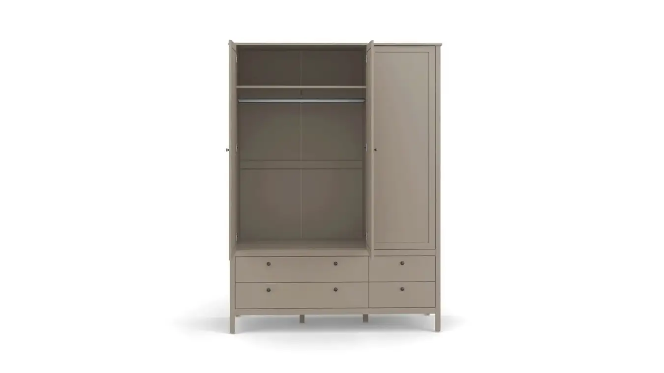 Шкаф трехдверный с ящиками Kasli, цвет Капучино фото - 7 - большое изображение