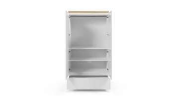 Шкаф двухдверный Issa, цвет Белый+Дуб минерва фото - 3