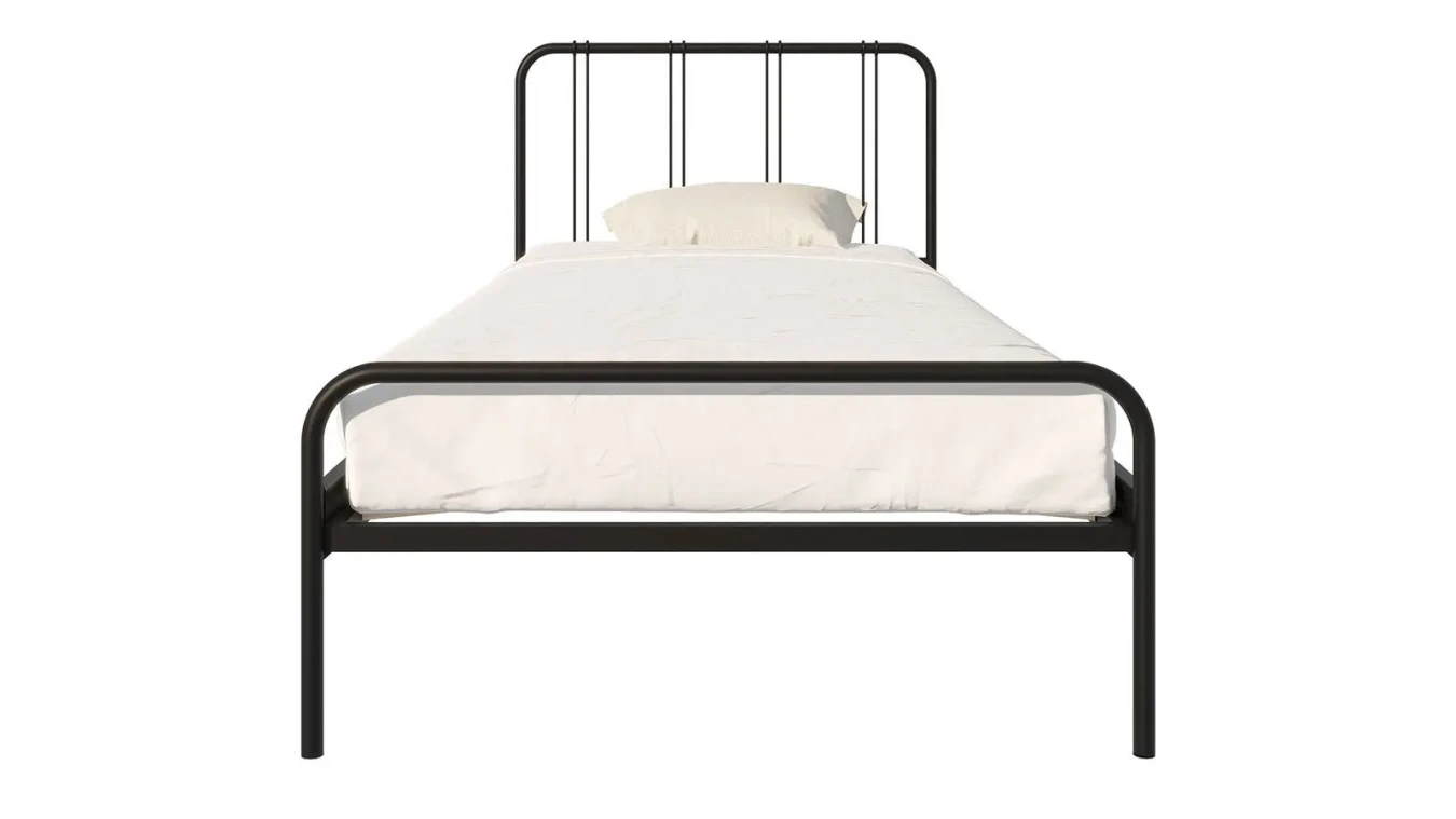 Металлическая кровать Antica, цвет черный шагрень в спальню Askona фотография товара - 9 - большое изображение