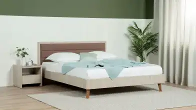 Кровать Tilda Soft, цвет Ясень Шимо Светлый из лдсп в современном стиле Askona фотография товара - 1 - превью