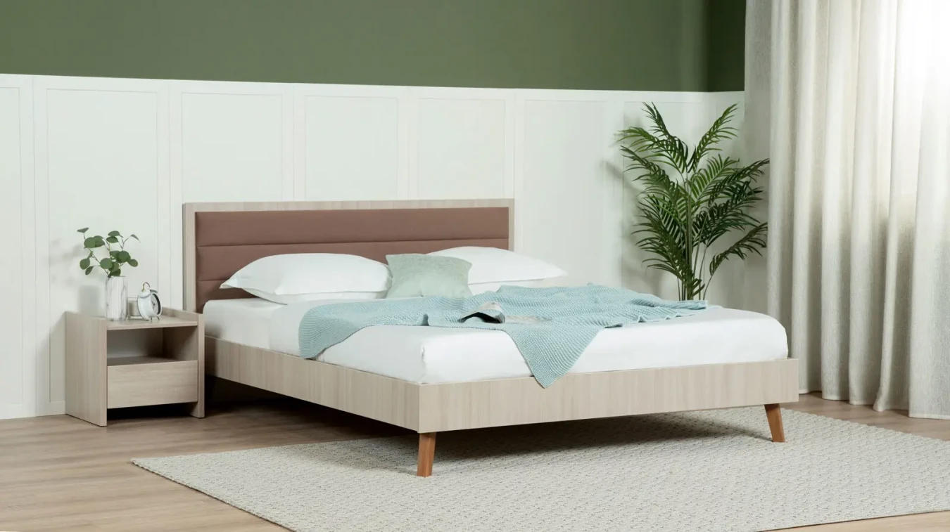 Кровать Tilda Soft, цвет Ясень Шимо Светлый из лдсп в современном стиле Askona фотография товара - 1 - большое изображение