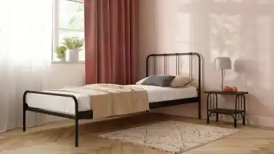 Металлическая кровать Antica, цвет черный шагрень в спальню Askona фотография товара - 7 - превью