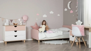 Детская кровать Burry, розовая фото - 1