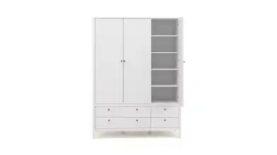Шкаф трехдверный с ящиками Kasli, цвет Белый фото - 7 - превью