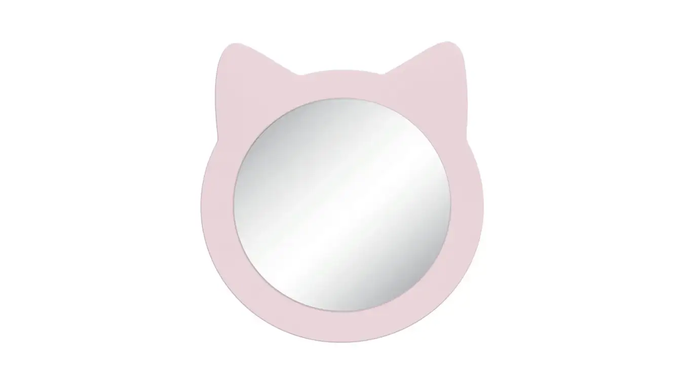 Зеркало Котенок, цвет Розовый фото - 1 - большое изображение