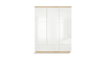 Шкаф трехдверный Issa, цвет Белый+Дуб минерва фото - 1