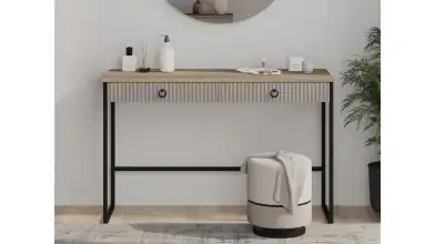 Туалетный столик Zima, цвет Дуб сильверджек ореховый + Глиняный серый фото - 2 - превью