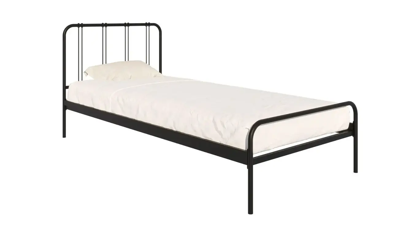 Металлическая кровать Antica, цвет черный шагрень в спальню Askona фотография товара - 8 - большое изображение
