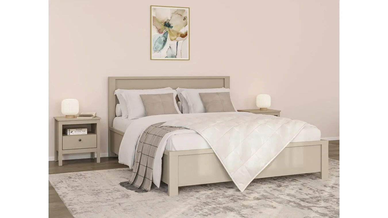 Мягкая кровать Kasli, цвет Капучино с полукруглым изголовьем - 2 - большое изображение