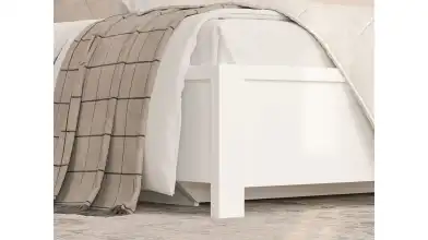 Мягкая кровать Kasli, цвет Белый с полукруглым изголовьем - 5 - превью