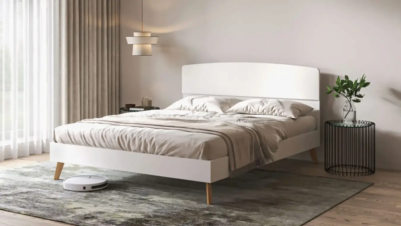 Кровать Tilda, цвет Белый премиум mWhite из лдсп в современном стиле Askona фотография товара - 1 - большое изображение