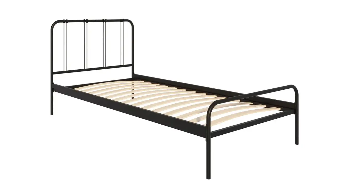 Металлическая кровать Antica, цвет черный шагрень в спальню Askona фотография товара - 10 - большое изображение