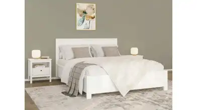 Мягкая кровать Kasli, цвет Белый с полукруглым изголовьем - 6 - превью