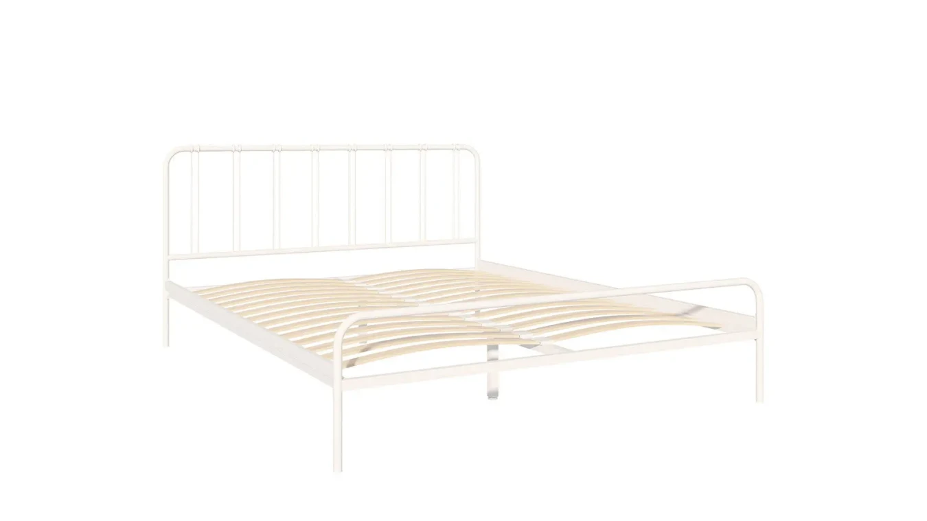 Металлическая кровать Antica, цвет белый шагрень в спальню Askona фотография товара - 5 - большое изображение