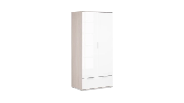 Шкаф для одежды с ящиком Essey, цвет Ясень шимо+Белый блеск фото - 3