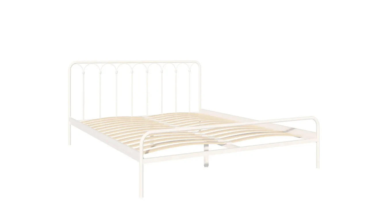 Металлическая кровать Corsa, цвет белый шагрень в спальню Askona фотография товара - 10 - большое изображение