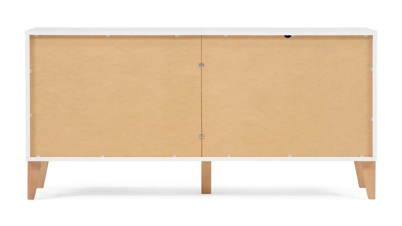 Комод 4 ящика Orel, цвет: Белый премиум + Дуб сонома фото - 9 - большое изображение
