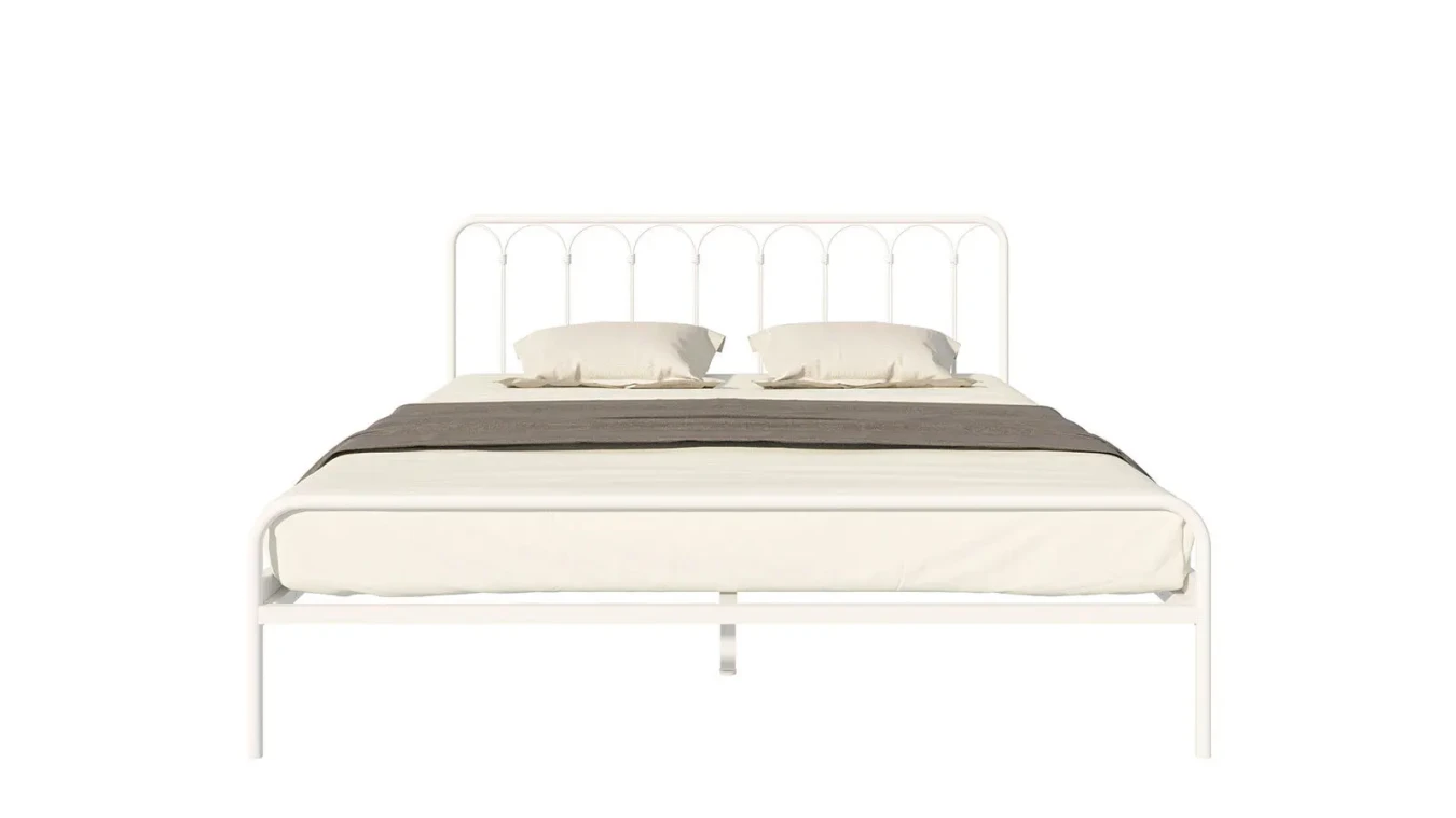 Металлическая кровать Corsa, цвет белый шагрень в спальню Askona фотография товара - 8 - большое изображение