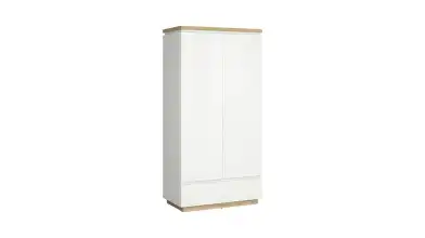 Шкаф двухдверный Issa, цвет Белый+Дуб минерва фото - 3 - превью