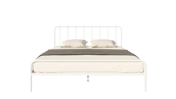Металлическая кровать Antica, цвет белый шагрень в спальню Askona фотография товара - 3