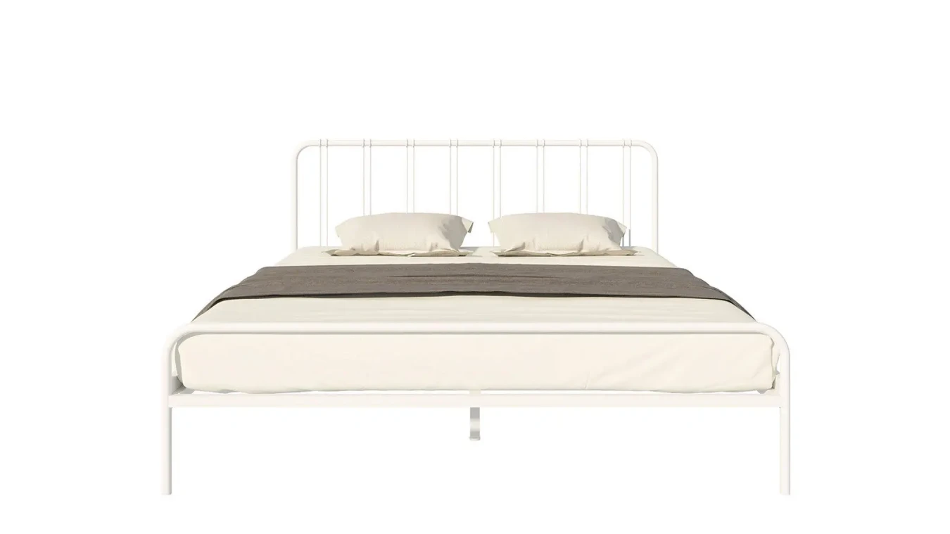 Металлическая кровать Antica, цвет белый шагрень в спальню Askona фотография товара - 4 - большое изображение