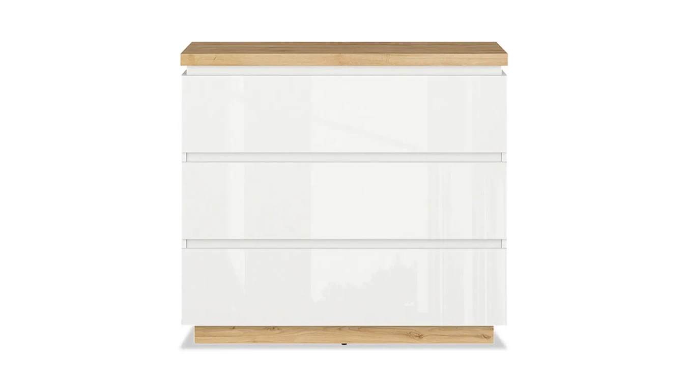 Комод с ящиками Issa, цвет Белый+Дуб минерва фото - 5 - большое изображение