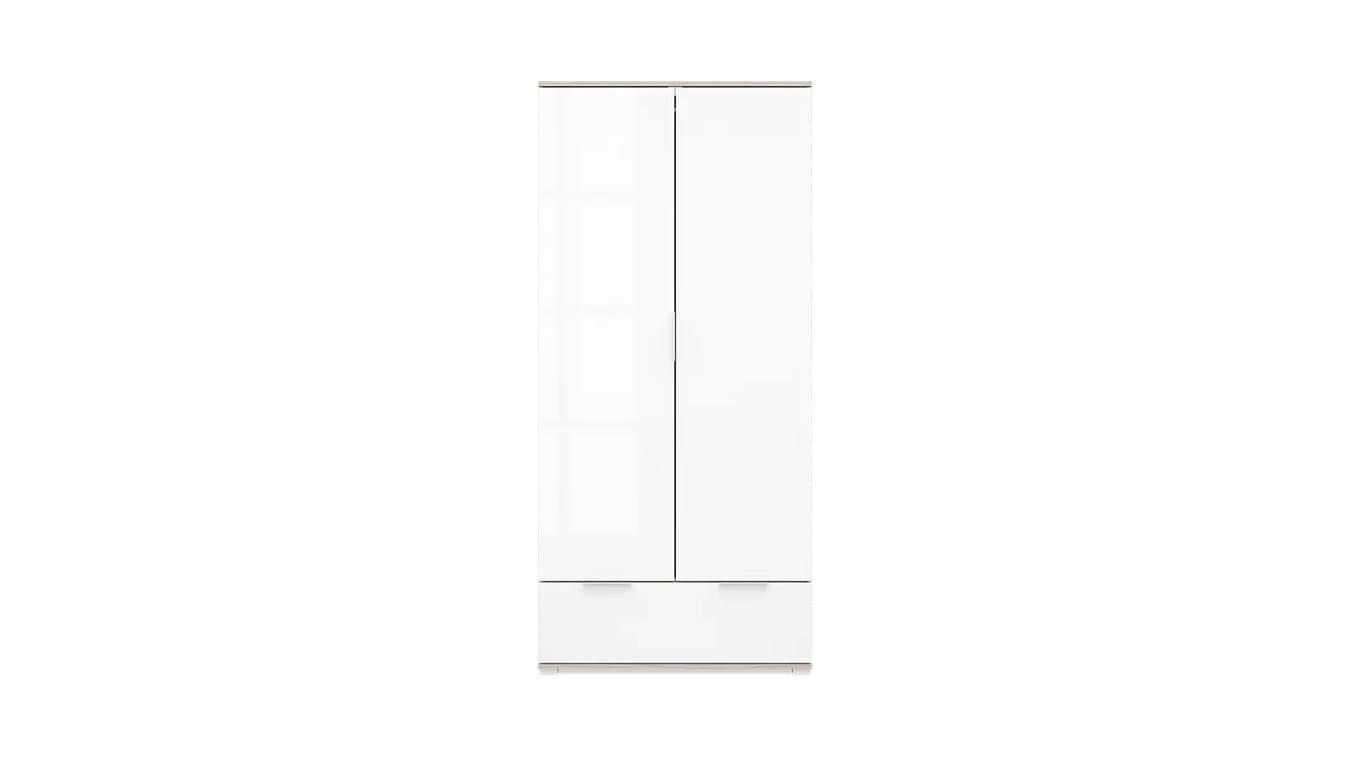 Шкаф для одежды с ящиком Essey, цвет Ясень шимо+Белый блеск фото - 3 - большое изображение
