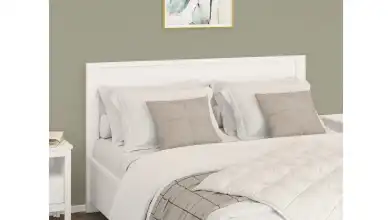 Мягкая кровать Kasli, цвет Белый с полукруглым изголовьем - 3 - превью