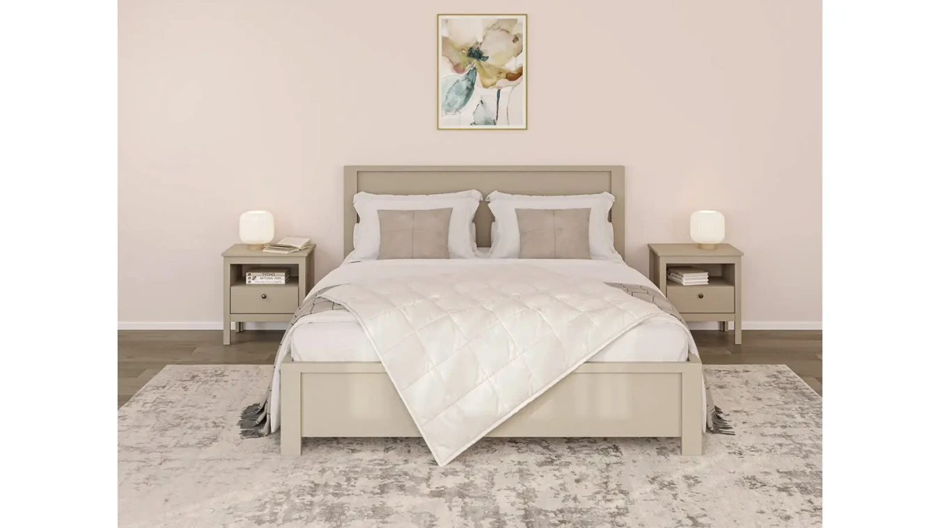 Мягкая кровать Kasli, цвет Капучино с полукруглым изголовьем - 1 - большое изображение