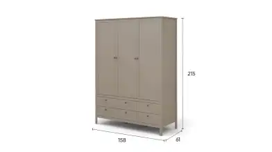 Шкаф трехдверный с ящиками Kasli, цвет Капучино фото - 10 - превью