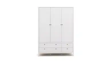Шкаф трехдверный с ящиками Kasli, цвет Белый фото - 6 - превью