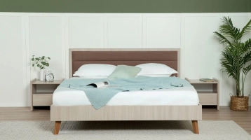 Кровать Tilda Soft, цвет Ясень Шимо Светлый из лдсп в современном стиле Askona фотография товара - 1