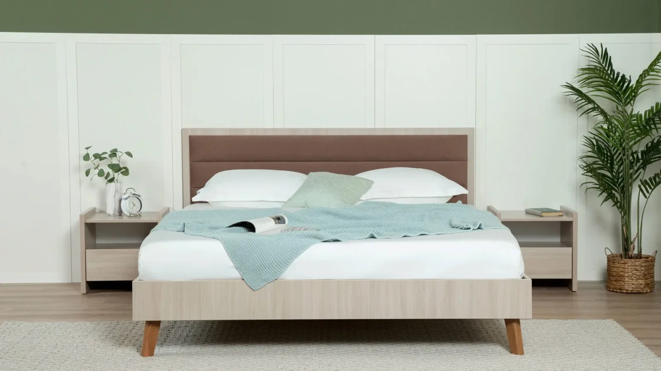 Кровать Tilda Soft, цвет Ясень Шимо Светлый из лдсп в современном стиле Askona фотография товара - 2 - большое изображение