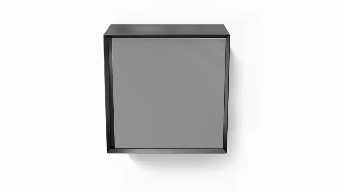 Шкаф навесной Glass, цвет Черный + Серый фото - 2 - большое изображение
