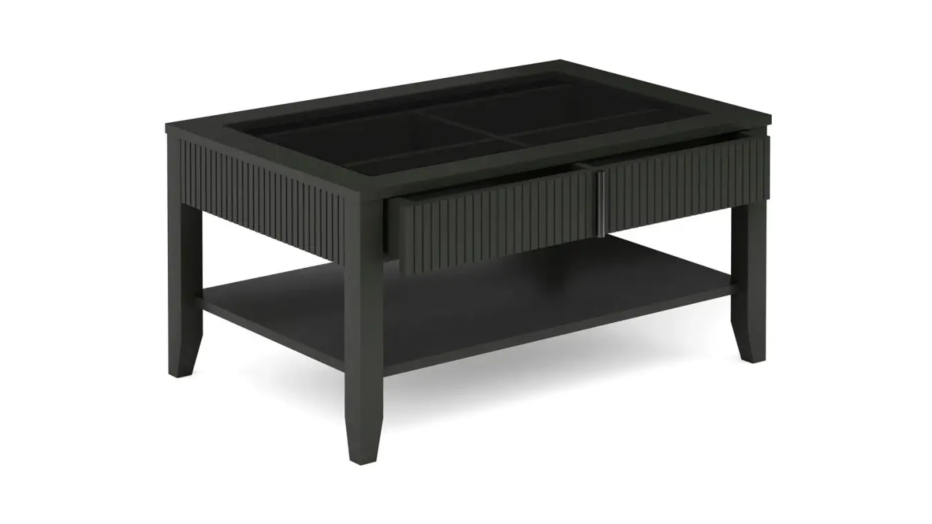Журнальный столик стекло Ivina, цвет Черный фото - 3 - большое изображение