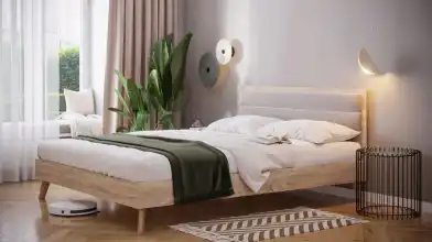 Кровать Tilda Soft, цвет Дуб Бардолино натуральный из лдсп в современном стиле Askona фотография товара - 1 - превью