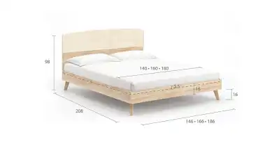 Кровать Tilda, цвет Дуб Бардолино натуральный+mBeige из лдсп в современном стиле Askona фотография товара - 5 - превью
