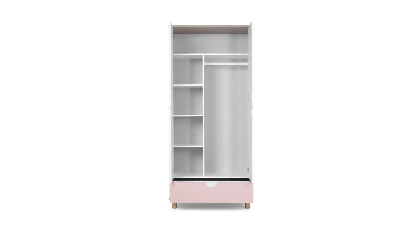 Шкаф двухдверный Burry, розовый фото - 7 - большое изображение