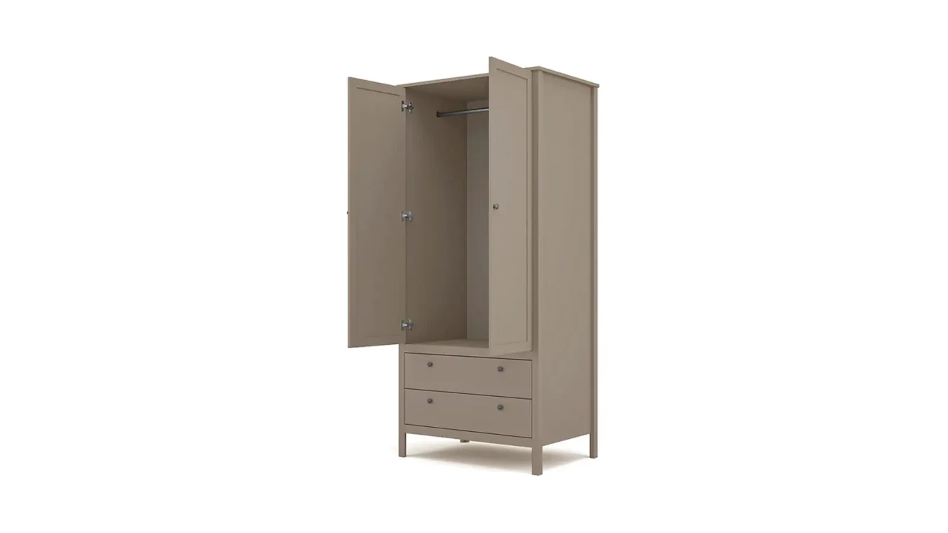 Шкаф двухдверный с ящиками Kasli, цвет Капучино фото - 4 - большое изображение