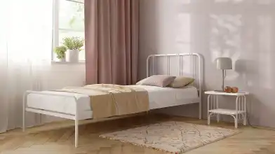 Металлическая кровать Antica, цвет белый шагрень в спальню Askona фотография товара - 7 - превью