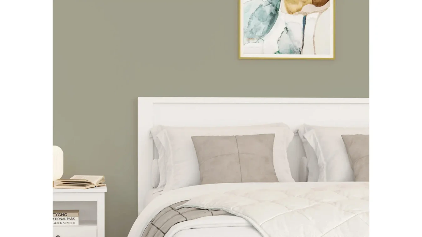 Мягкая кровать Kasli, цвет Белый с полукруглым изголовьем - 4 - большое изображение