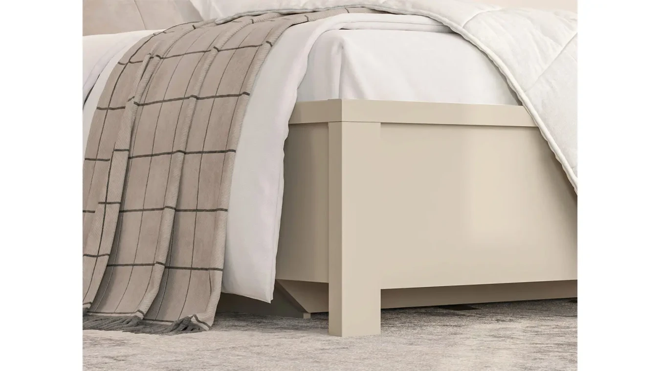 Мягкая кровать Kasli, цвет Капучино с полукруглым изголовьем - 5 - большое изображение