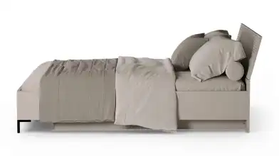 Мягкая кровать Zima, цвет Глиняный серый с полукруглым изголовьем - 9 - превью