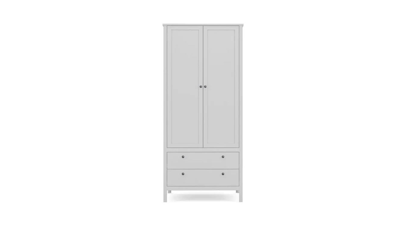 Шкаф двухдверный с ящиками Kasli, цвет Белый фото - 2 - большое изображение
