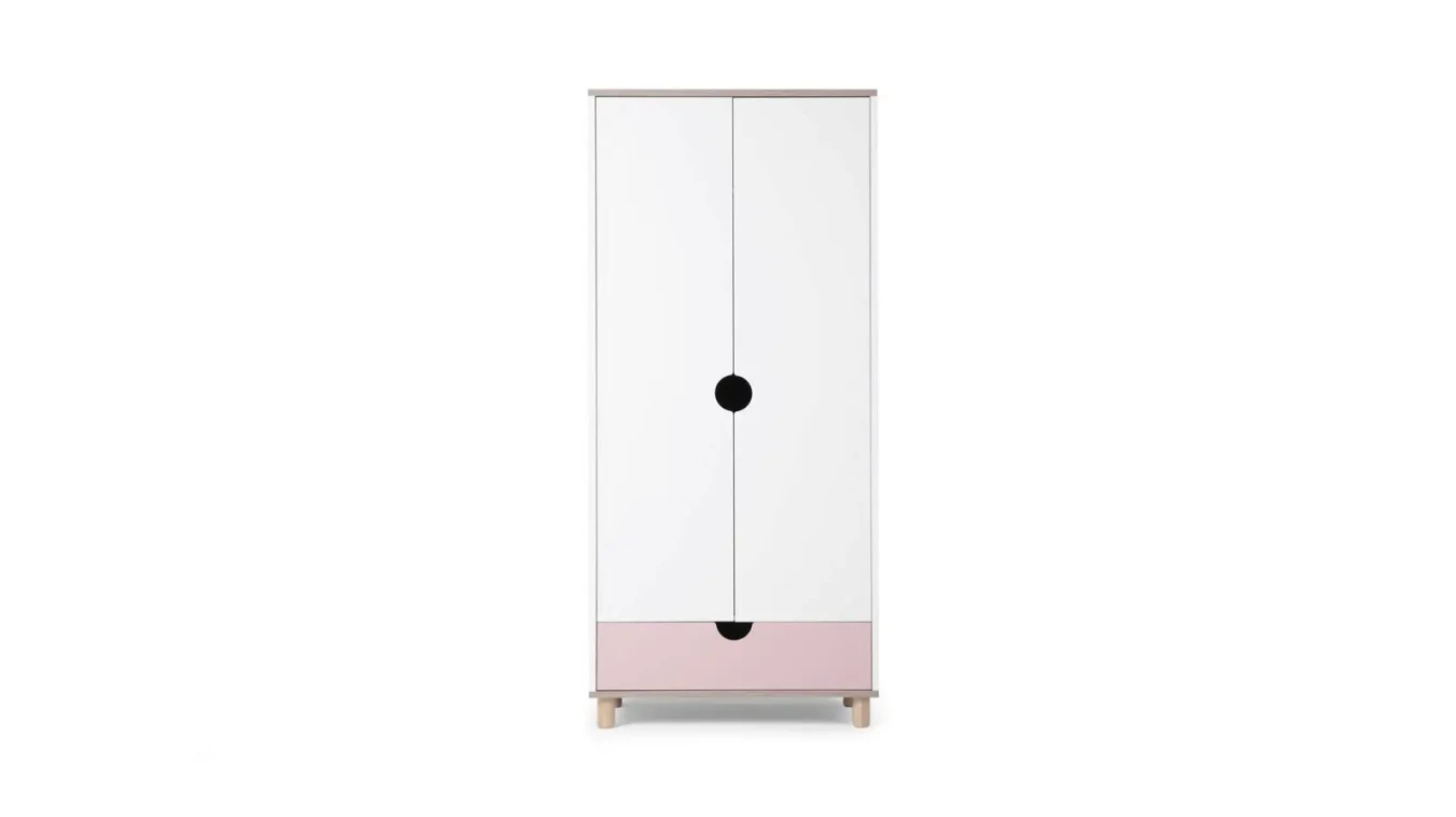 Шкаф двухдверный Burry, розовый фото - 5 - большое изображение