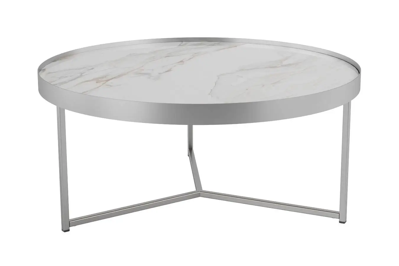 Журнальный столик Oklend, цвет белый/хром фото - 4 - большое изображение