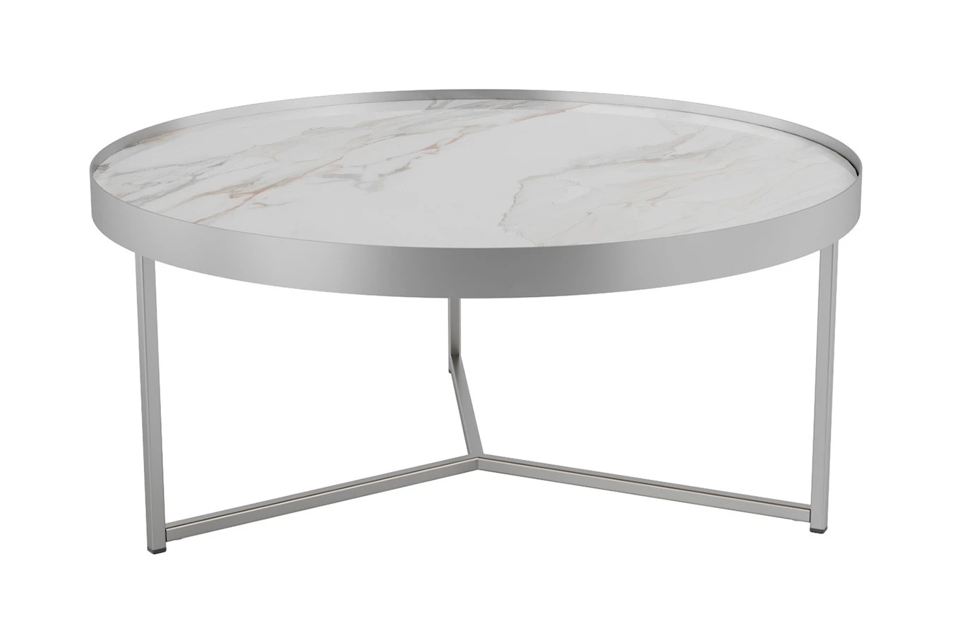 Журнальный столик Oklend, цвет белый/хром фото - 4 - большое изображение