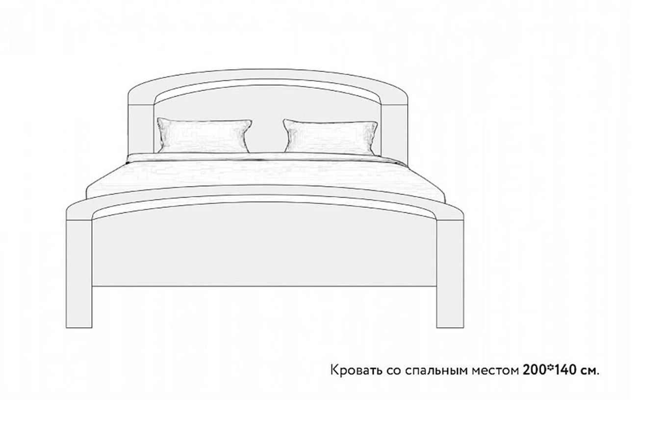 Кровать Regina, цвет белый из натурального дерева - 18 - большое изображение